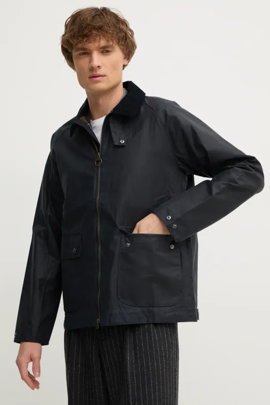 Bavlněná bunda Barbour nezateplené námořnická modř MWX2205