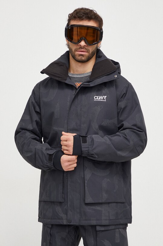 Colourwear kurtka Mountain Cargo sporty zimowe czarny 7010399