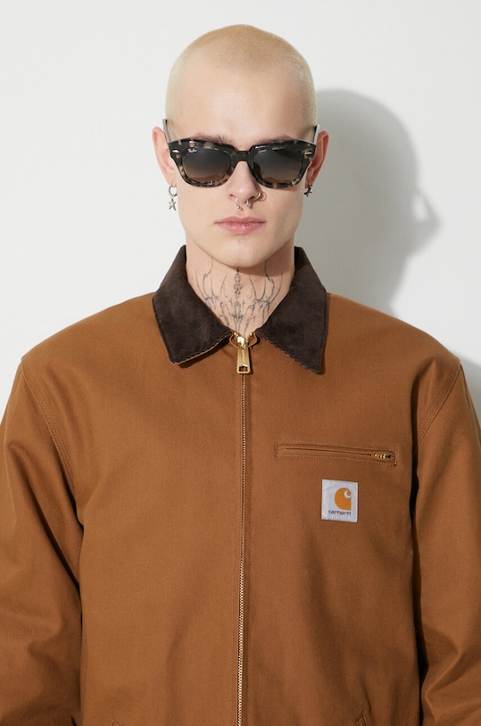 Carhartt WIP geacă din denim I015264.00S01 maro