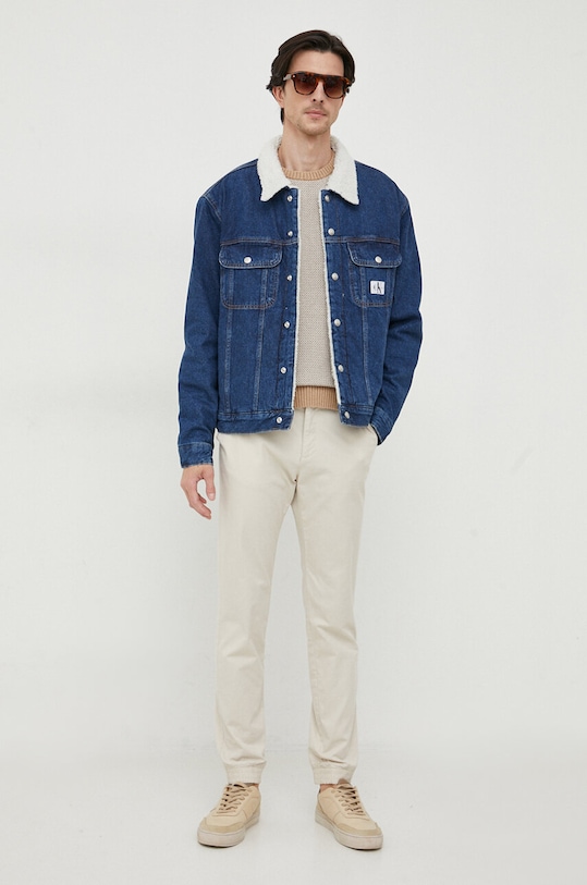 Calvin Klein Jeans kurtka jeansowa J30J323905 niebieski AW23