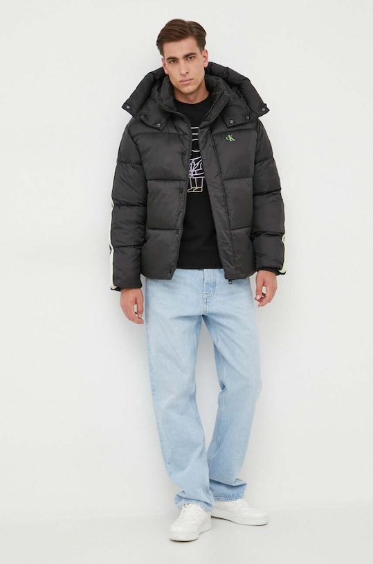 Calvin Klein Jeans rövid kabát J30J324073 fekete AW23