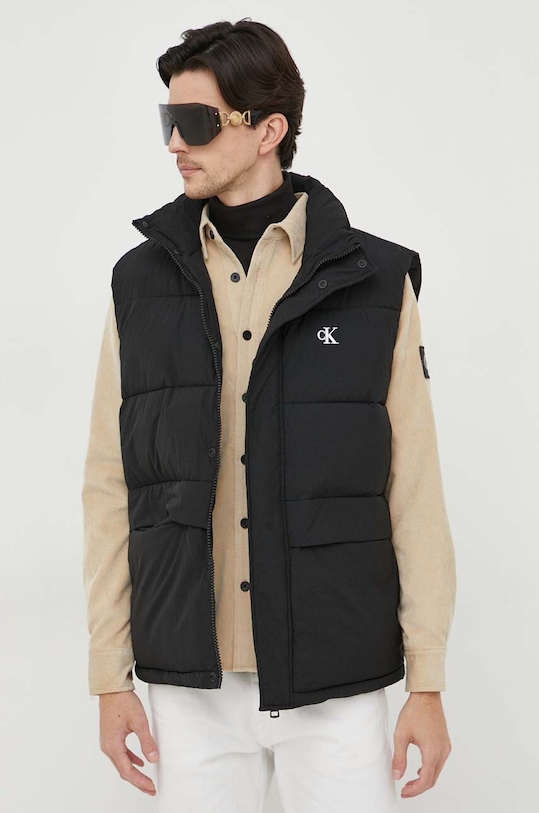 Calvin Klein Jeans bezrękawnik bez kaptura czarny J30J324075