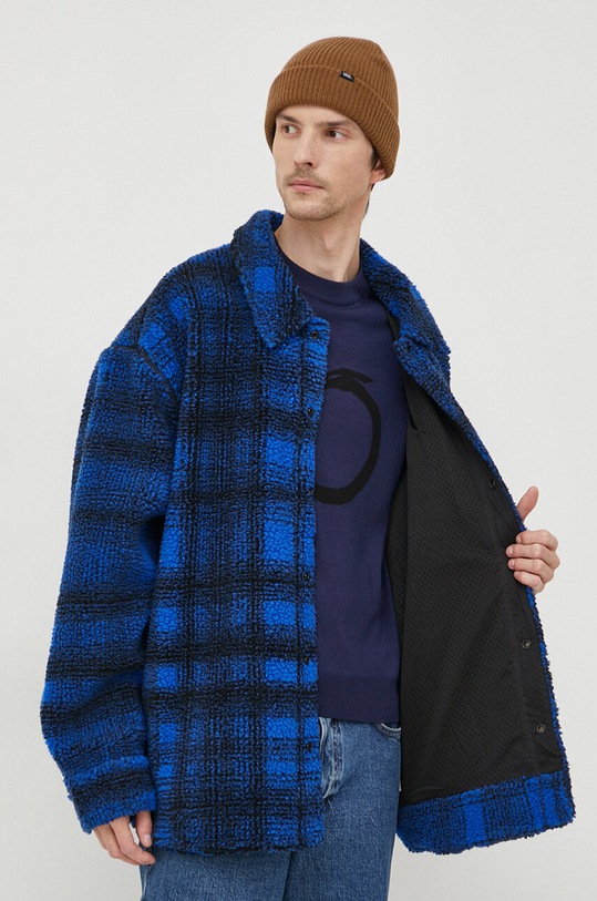 Košeľové sako Calvin Klein Jeans modrá J30J324312