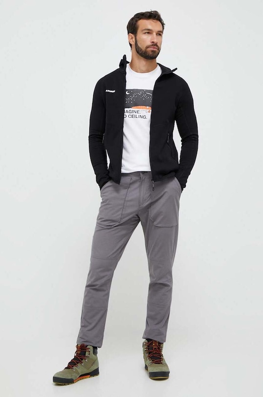 Sportovní mikina Mammut Aconcagua ML Hooded 1014.04281 černá AW23