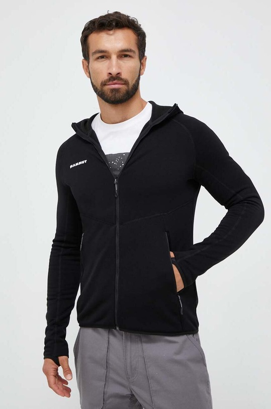 Sportovní mikina Mammut Aconcagua ML Hooded černá 1014.04281