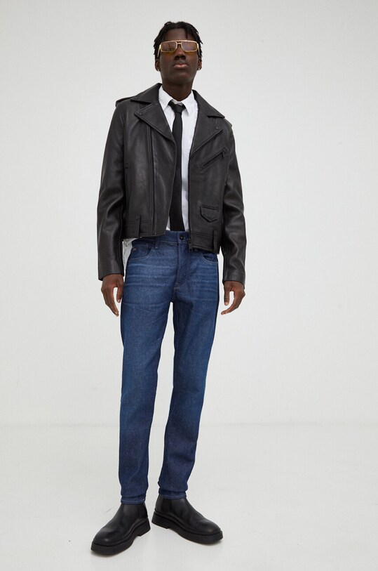 Δερμάτινο jacket The Kooples HCUI27009K μαύρο AW23