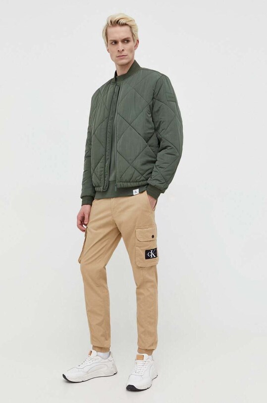 Куртка-бомбер Calvin Klein K10K111880 зелений AW23