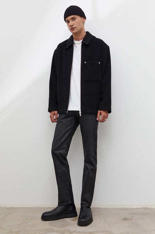 Vunena jakna Won Hundred bez tople podstave crna 2612.14177