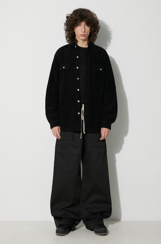 Rick Owens corduroy jacket DU02C5755.HC black AW23