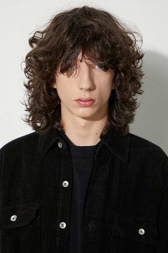 Rick Owens corduroy jacket DU02C5755.HC black