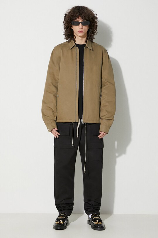 Pamučna jakna Rick Owens DU02C5783.TW zelena AW23
