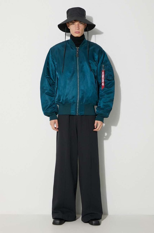 Alpha Industries reversible bomber jacket MA-1 100101.02 turquoise AW23