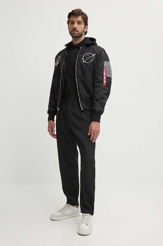 Alpha Industries kurtka bomber MA-1 VF Hood Dark Side 108108.285 czarny AW23