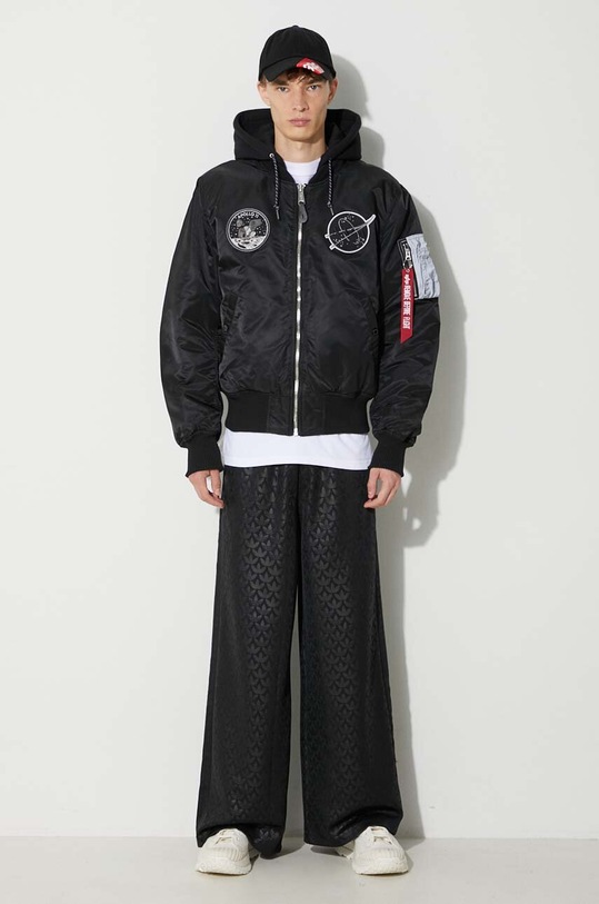 Alpha Industries bomber jacket MA-1 VF Hood Dark Side 108108.285 black AW23