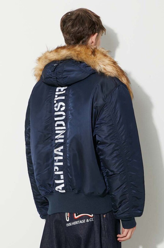 Clothing Alpha Industries jacket 45P Hooded Custom 113145.07 navy
