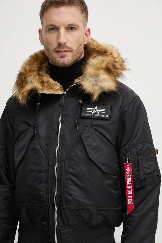 Alpha Industries jacket 45P Hooded Custom black 113145.285