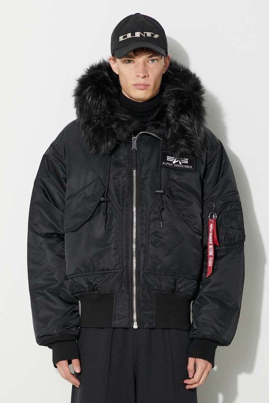 Bunda Alpha Industries 45P Hooded Custom s podšívkou černá 113145.515