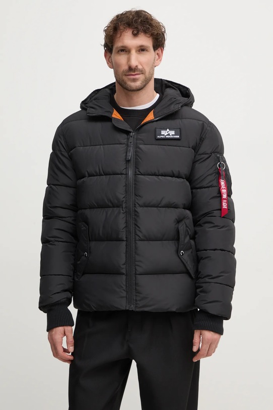 Bunda Alpha Industries Hooded Puffer Alpha FD černá 118113.03