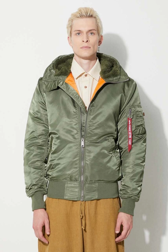 Alpha Industries jacket MA-1 Hooded with green 158104.01