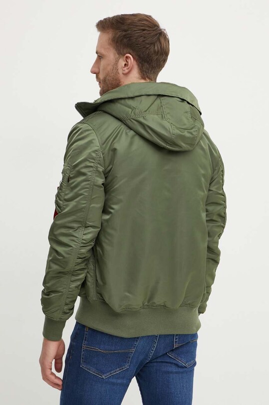 Odzież Alpha Industries kurtka MA-1 Hooded 158104.01 zielony