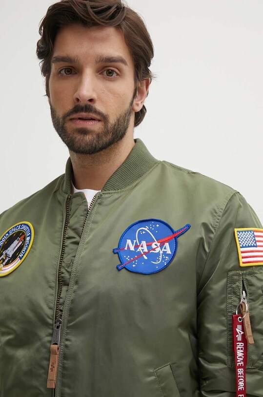 Alpha Industries kurtka bomber MA-1 VF NASA 166107.01 zielony