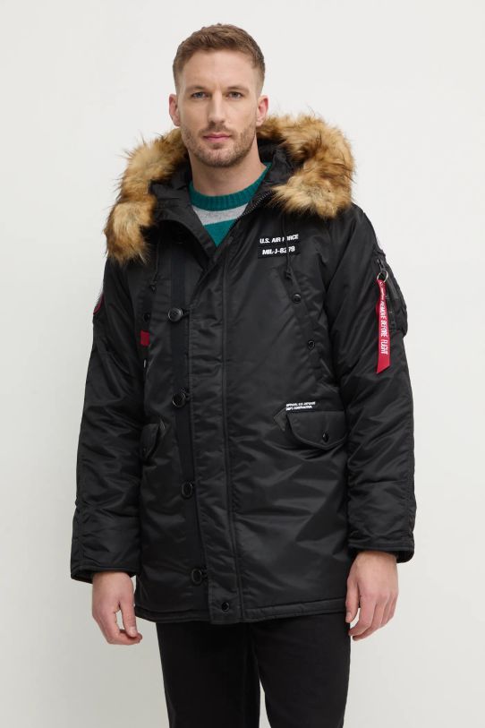 Парка Alpha Industries N3B Airborne с утеплением чёрный 188141.03