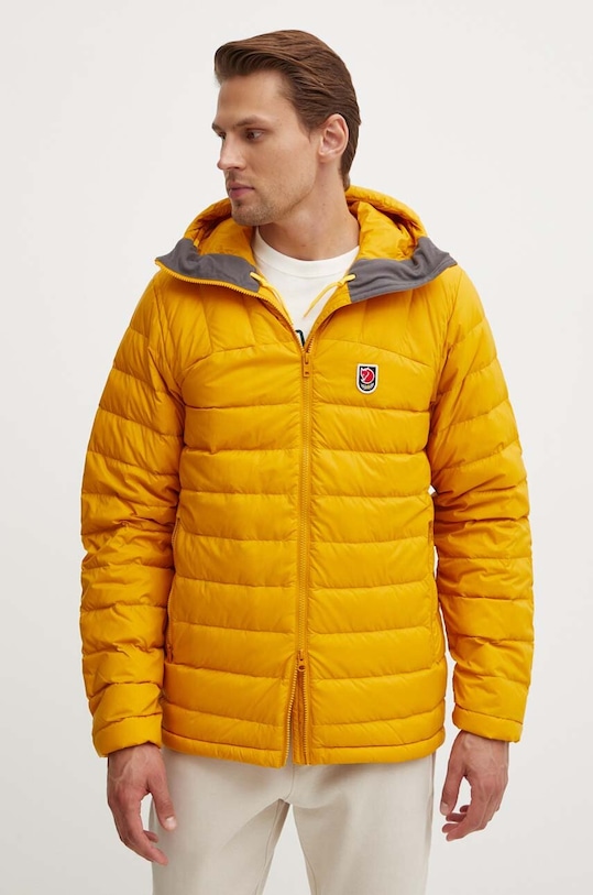 Пухова куртка Fjallraven Expedition Pack Down з капюшоном жовтий F86121.161