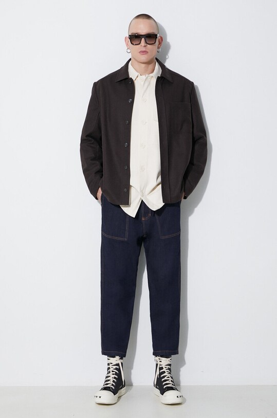 Вълнено яке A.P.C. WOAPN.H02871 кафяв AW23