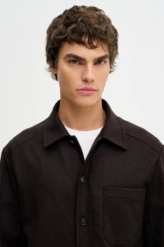 A.P.C. kurtka wełniana brązowy WOAPN.H02871