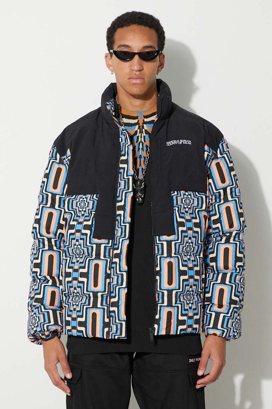 Μπουφάν Marcelo Burlon Aop Optical Cross Block μόνωση μαύρο CMEJ001F23FAB0023310