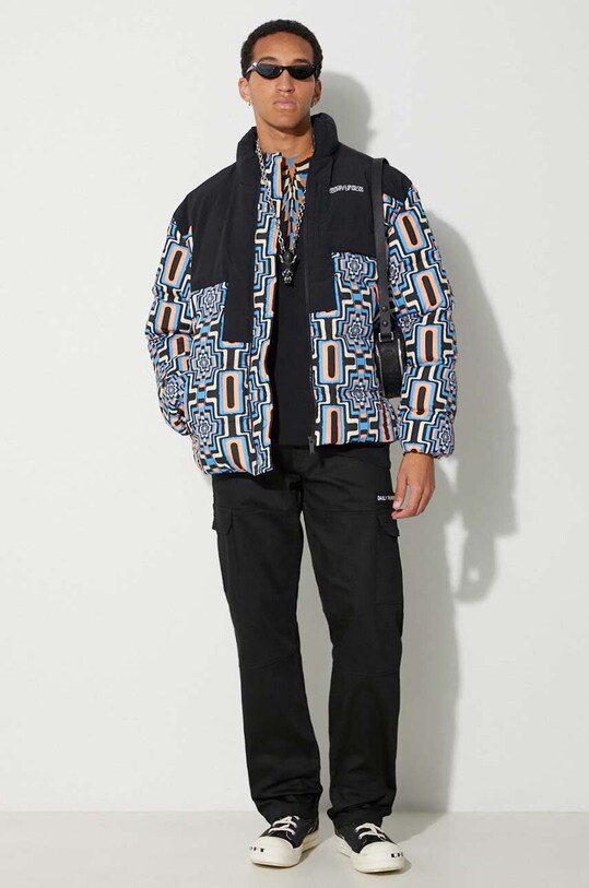 Marcelo Burlon geacă Aop Optical Cross Block CMEJ001F23FAB0023310 negru AW23
