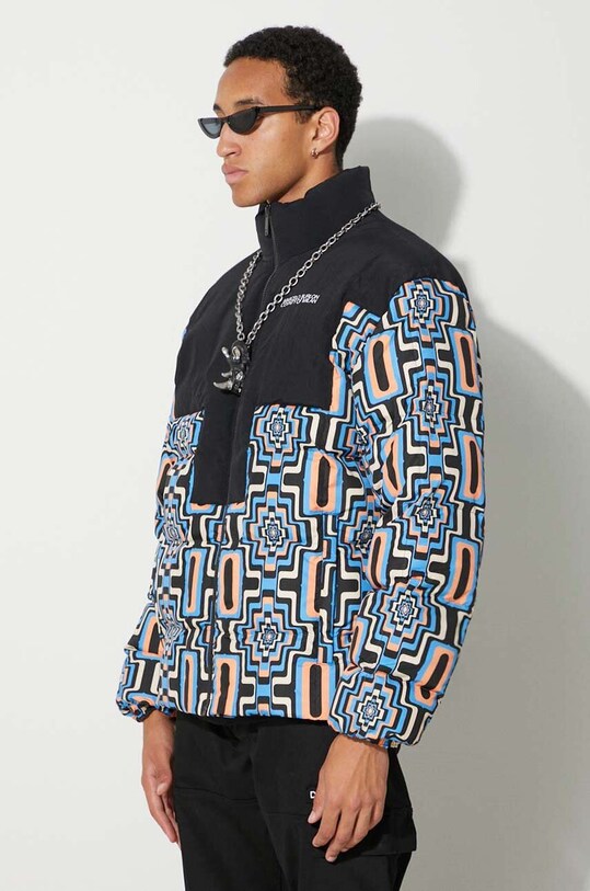 Marcelo Burlon geacă Aop Optical Cross Block negru CMEJ001F23FAB0023310