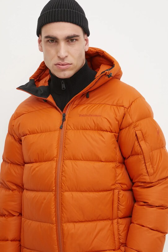 Páperová bunda Peak Performance oranžová G79634