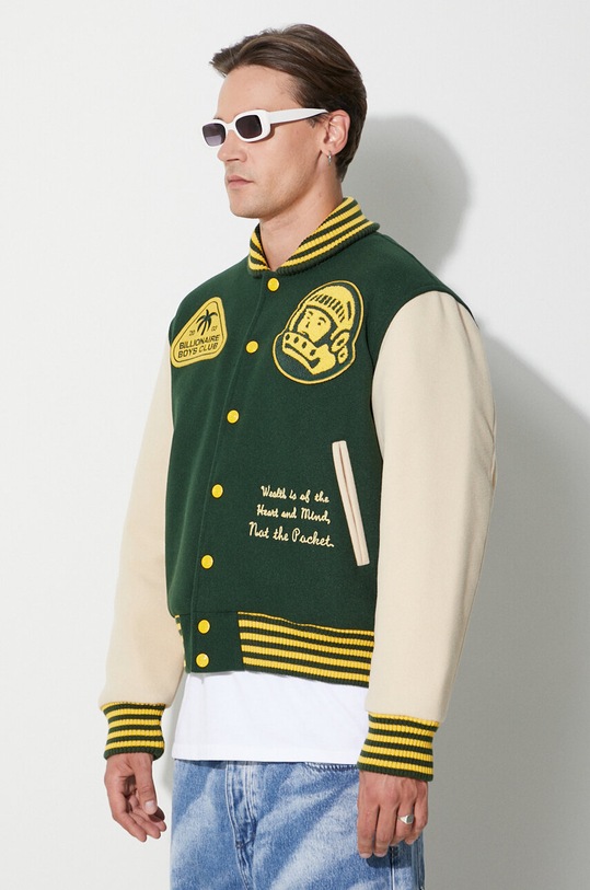 Oblečenie Bunda Billionaire Boys Club TROPICAL VARSITY JACKET B23301 zelená