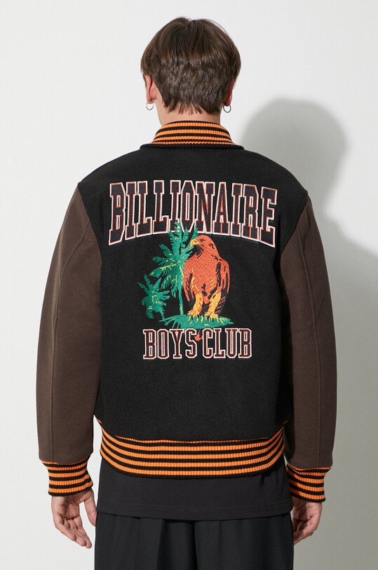 Clothing Billionaire Boys Club bomber jacket TROPICAL VARSITY JACKET B23301 black