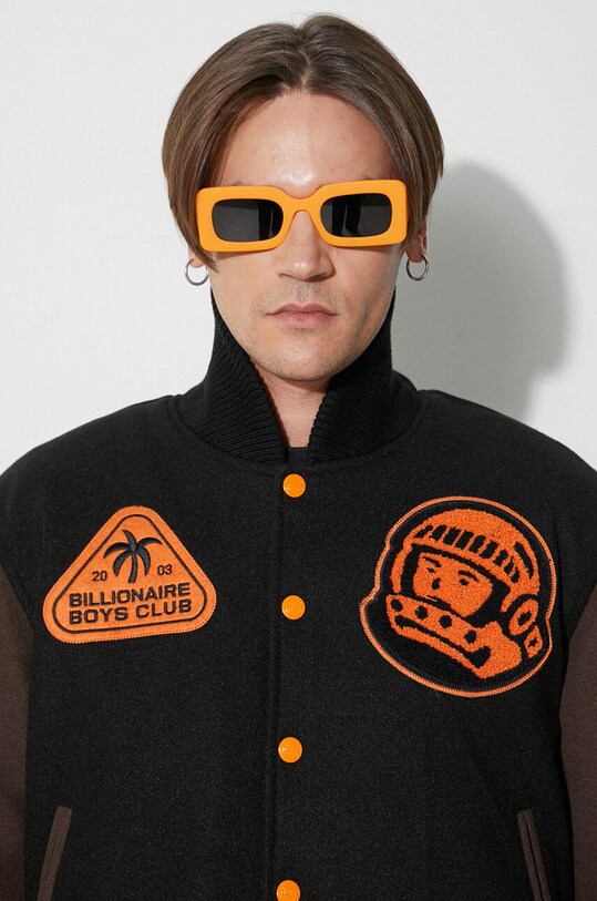 Billionaire Boys Club bomber jacket TROPICAL VARSITY JACKET B23301 black