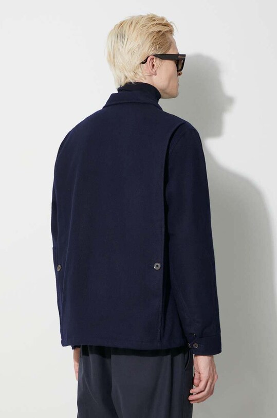 Odzież Universal Works kurtka wełniana CRUISER JACKET 29110 granatowy