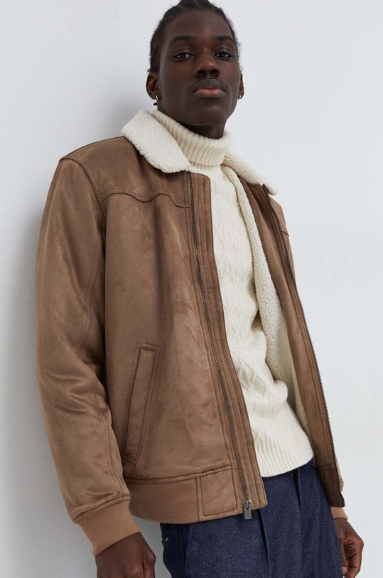 Bunda Hollister Co. jemné zateplenie béžová KI332.3117.420