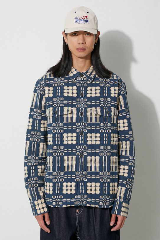 Košilová bunda Corridor Lancaster Jacket nezateplené námořnická modř JKT0016