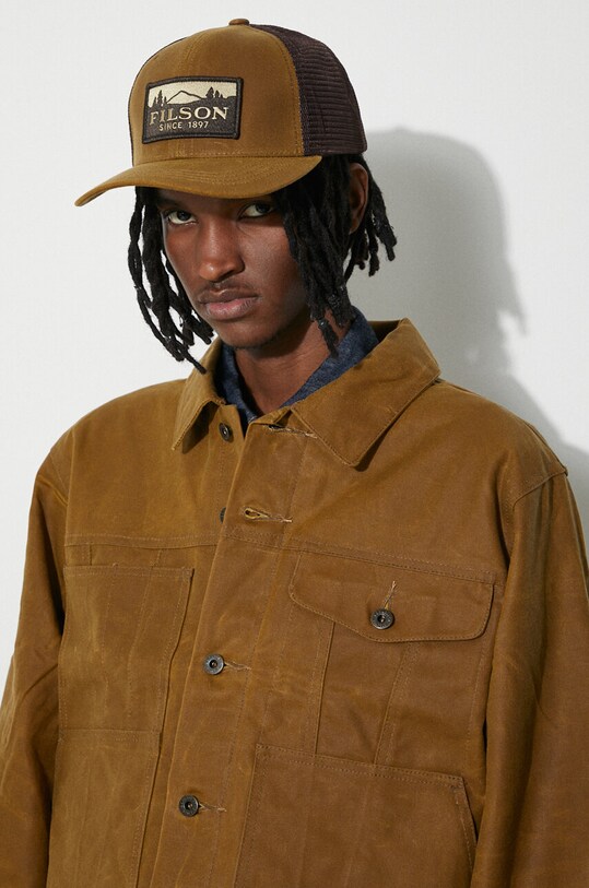 Filson denim jacket Short Lined Cruiser FMCPS0012 brown