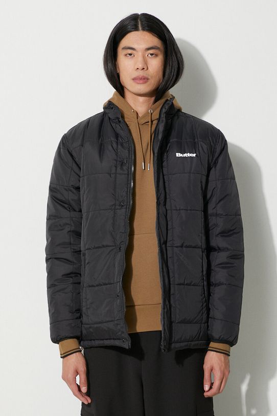 Butter Goods kurtka Grid Puffer Jacket bez kaptura czarny BGQ3233404
