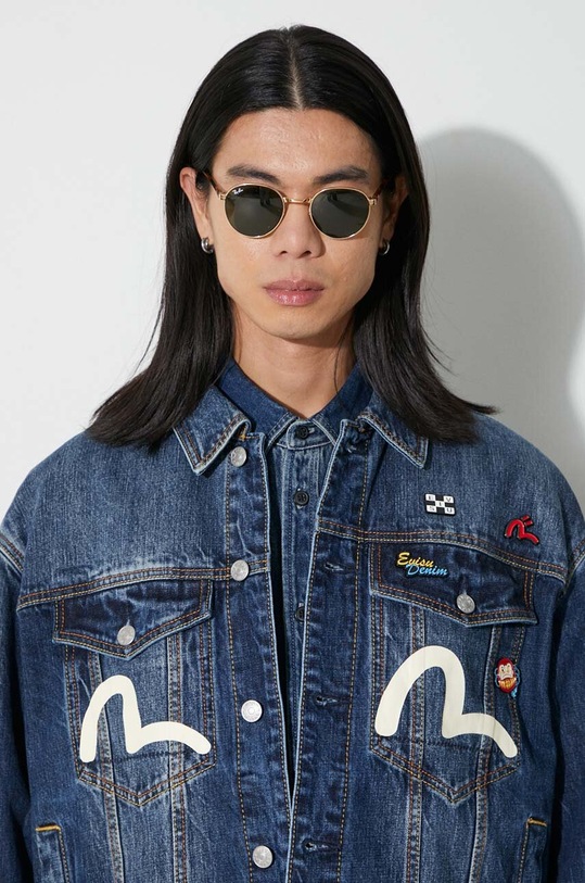 Evisu denim jacket Inari Mask Printed 2EAHTM3DJ1001LFCT blue