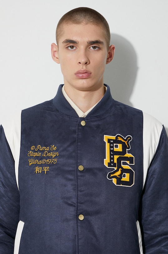 Puma kurtka bomber PUMA X STAPLE Varsity Jacket 622203 granatowy