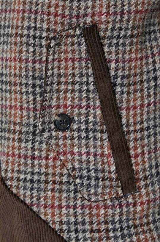 Baracuta geacă din amestec de lână Cotton PU Derby BRCPS0986