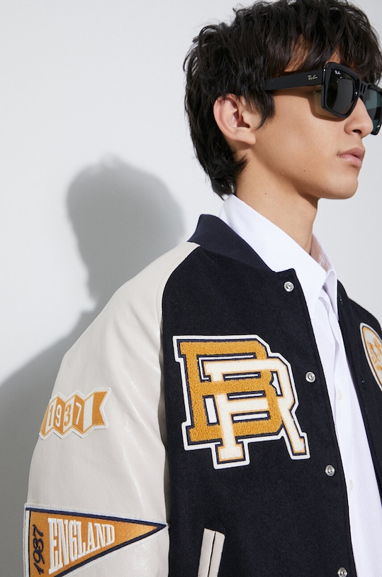 Bunda bomber s prímesou vlny Baracuta Varsity Bomber BRCPS0996