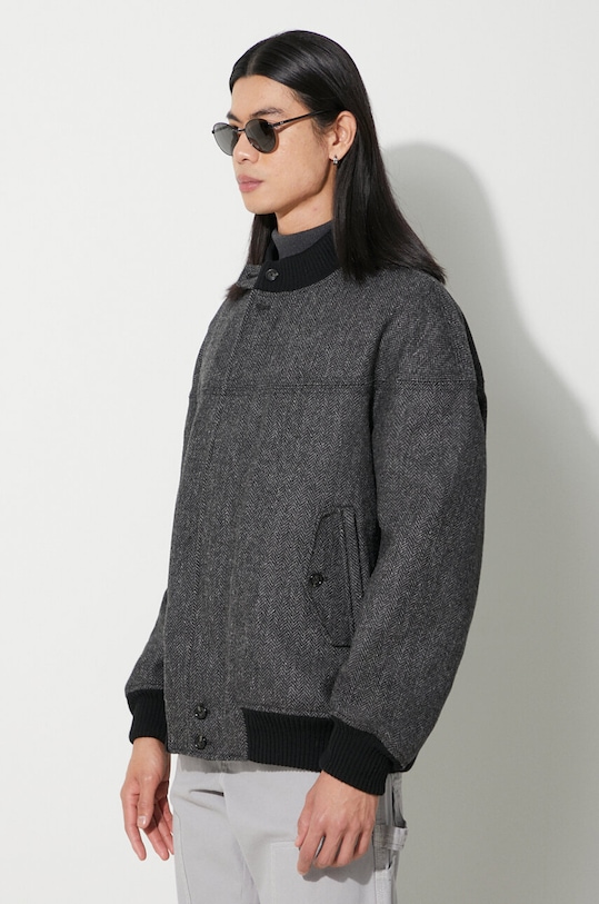 Μάλλινο μπουφάν bomber Baracuta Herringbone Derby Jacket γκρί BRCPS1001