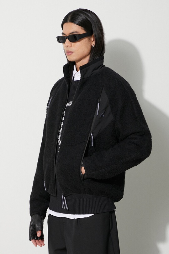 ROA felpa Polar Fleece nero RBMW010WO06