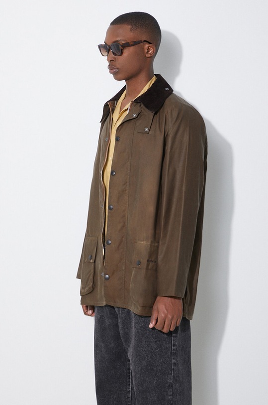 Bavlnená bunda Barbour Beaufort Wax Jacket zelená MWX0017