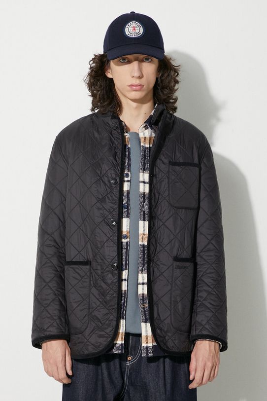 Barbour geacă Barbour Foreman Polarquilt cu captuseala negru MQU1740