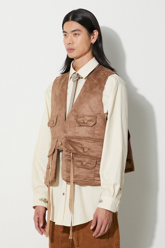 Prsluk Engineered Garments Fowl Vest smeđa 23F1C002.CT253